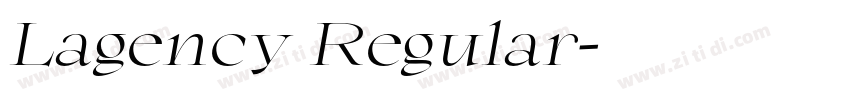 Lagency Regular字体转换